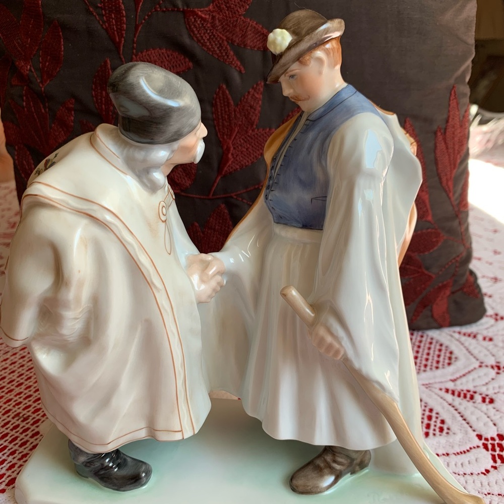 Traditional Hungarian ceramics. About 10 cm tall and are Herend brand.